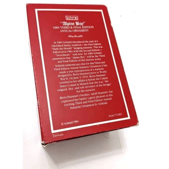 Schmid Statuette Figure Designed By Berta Hummel AlpineBoy Reproduction Ornament - Picture 2 of 4